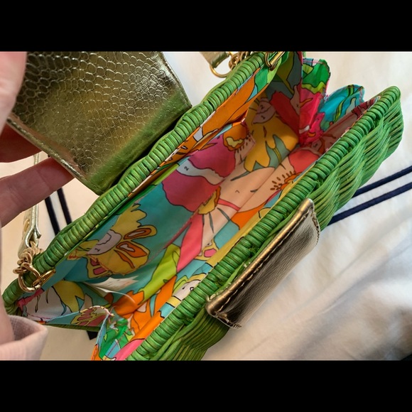 Lilly Pulitzer wicker clutch Like new | Mercari Lilly Pulitzer Wicker Clutch